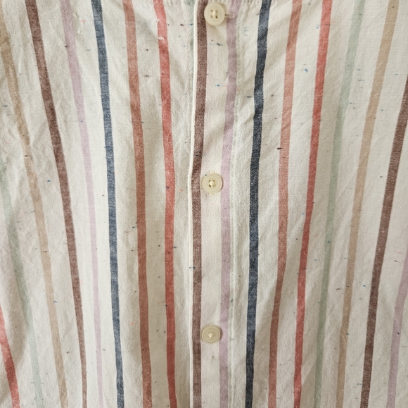 Madewell rainbow striped button back blouse - Picture 5 of 6